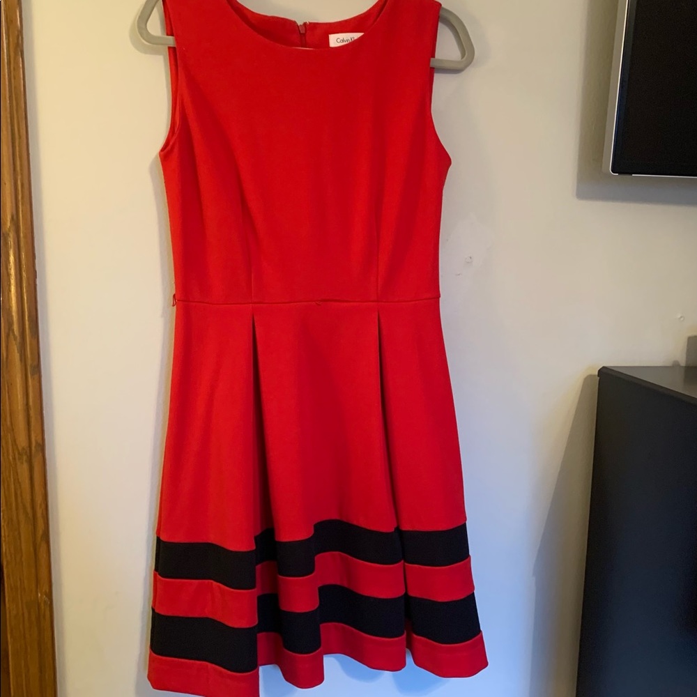Size 6 women’s red Calvin Klein dress.